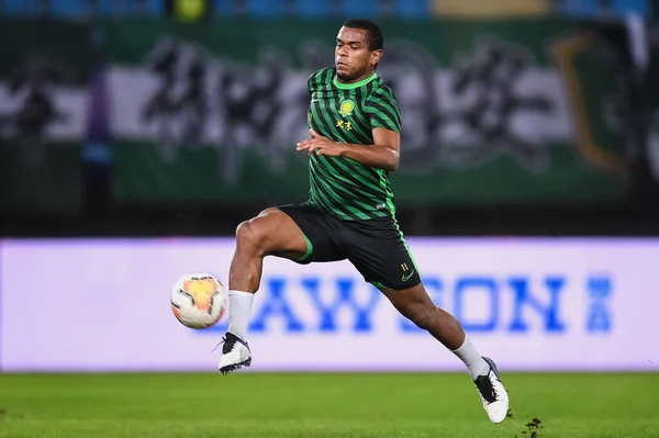 Futebolista Brasileiro Fernando Lucas Martins Simplesmente Fernando Pequim Sinobo Guoan — Fotografia de Stock