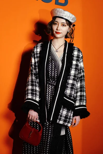 Gość Uczestniczy Działalności Luksusowej Marki Gucci Szanghaju Chiny Listopada 2020 — Zdjęcie stockowe