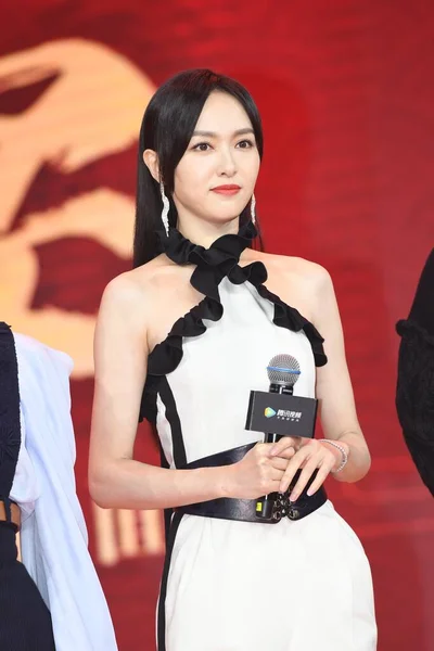 Chinese Actress Singer Tiffany Tang Yan Attends Press Conference Shanghai — Stock Photo, Image