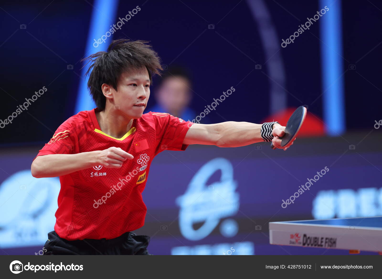 Chinese Table Tennis Player Lin Gaoyuan Plays Japanese Table