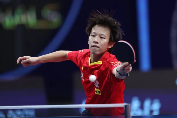 Joueur Chinois Tennis Table Lin Gaoyuan Affronte Joueur Japonais Tennis — Photo