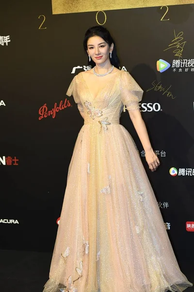 Chinese Actress Singer Huang Attends Elle Men Fashion Event Shanghai — Stock Photo, Image