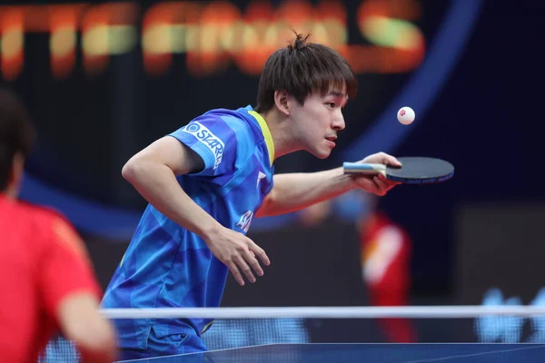 Chinese Table Tennis Player Lin Gaoyuan Plays Japanese Table Tennis