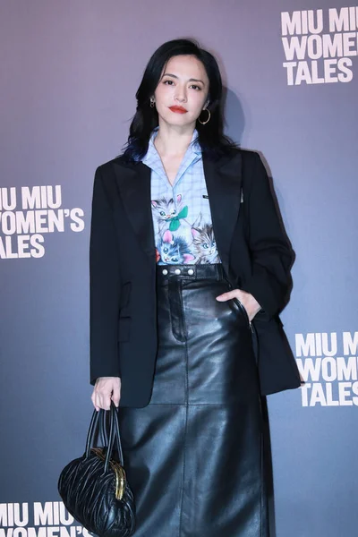中国女演员姚晨代表奢侈品品牌Miumiu在上海 2020年11月25日 — 图库照片