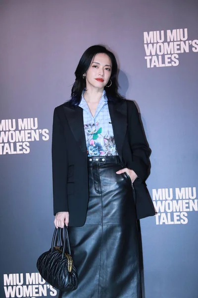 中国女演员姚晨代表奢侈品品牌Miumiu在上海 2020年11月25日 — 图库照片