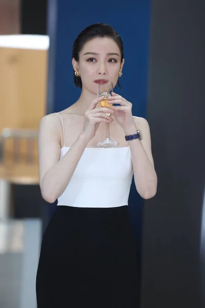 Kinesiska Skådespelerskan Deltar Ett Kommersiellt Evenemang Shanghai Kina Oktober 2020 — Stockfoto