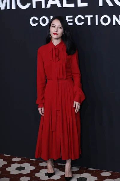 Atriz Modelo Chinesa Gao Yuanyuan Participa Evento Comercial Michael Kors — Fotografia de Stock