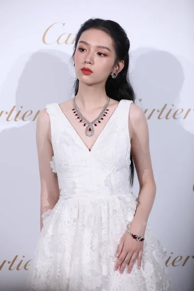 Chinese Actrice Zhou Woont Commercieel Evenement Cartier Bij Shanghai China — Stockfoto