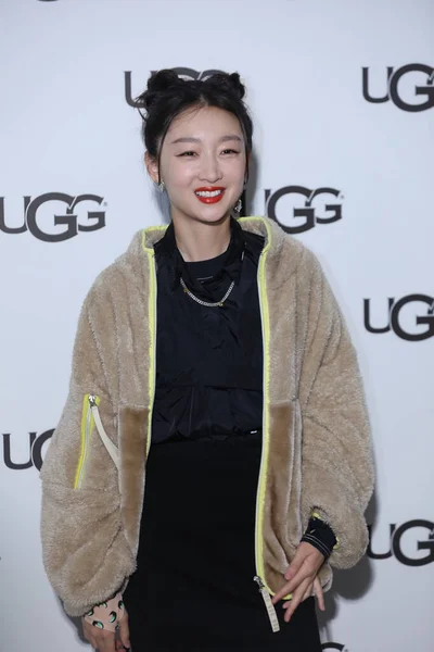 Chinese Actrice Zhou Dongyu Neemt Deel Aan Ugg Commercieel Evenement — Stockfoto