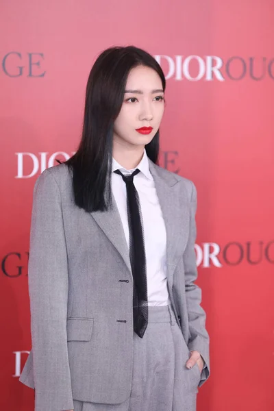 Chinese Singer Meng Meiqi Attends Dior Commercial Event Shanghai China — Stock Photo, Image