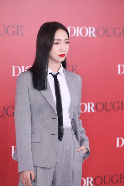 Chinese Singer Meng Meiqi Attends Dior Commercial Event Shanghai China — Stock Photo, Image