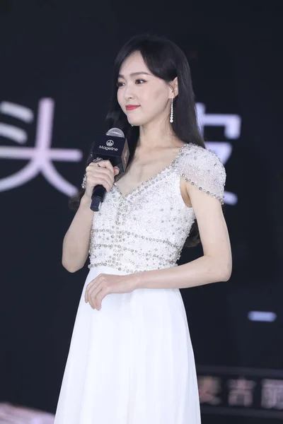 Attrice Cantante Cinese Tiffany Tang Yan Frequenta Attività Shanghai Cina — Foto Stock