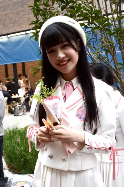 Japoński Idol Grupa Akb48 Pokazuje Się Rynku Halloween Szanghaju Chiny — Zdjęcie stockowe