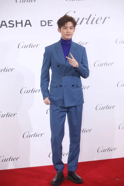 Atleta Esgrima Chino Dong Asiste Evento Promocional Cartier Shanghai China — Foto de Stock