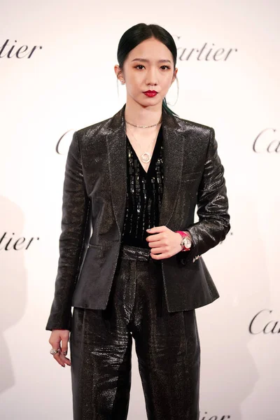 Cantante Chino Meng Meiqi Asiste Evento Promocional Cartier Shanghai China — Foto de Stock