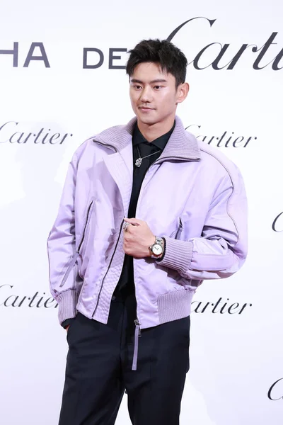 Nadador Competitivo Chino Ning Zetao Asiste Evento Promocional Cartier Shanghai — Foto de Stock