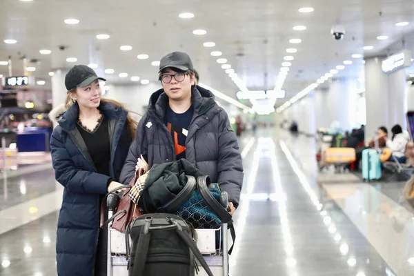 Chinese Concert Pianist Lang Lang Right His Wife Gina Alice — Stock Photo, Image