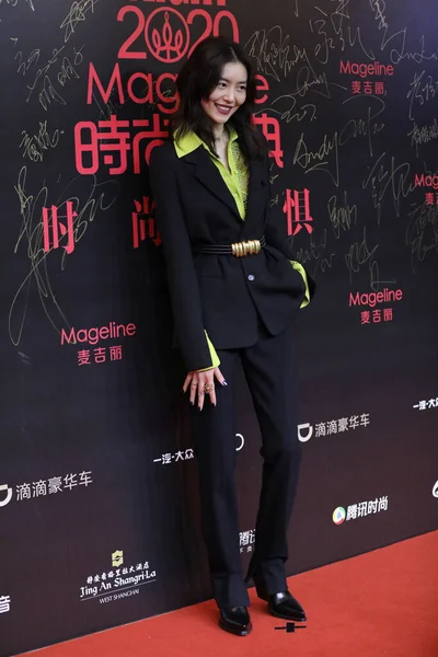 Chinese Model Liu Wen Attends Cosmo Fashion Event Shanghai China — Stock Photo, Image