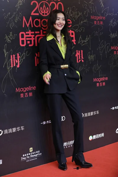 Modelo Chinês Liu Wen Participa Evento Moda Cosmo Xangai China — Fotografia de Stock