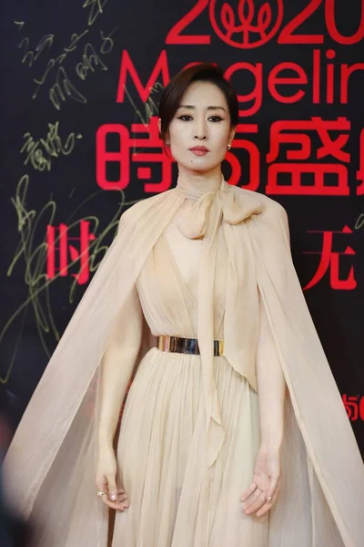 Chinese Actress Liu Mintao Attends Cosmo Fashion Event Shanghai China — Stock Photo, Image