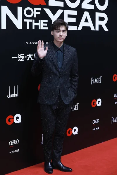 Chinese Actor Singer Yifeng Also Known Evan Shows Black Suit — Stock Photo, Image