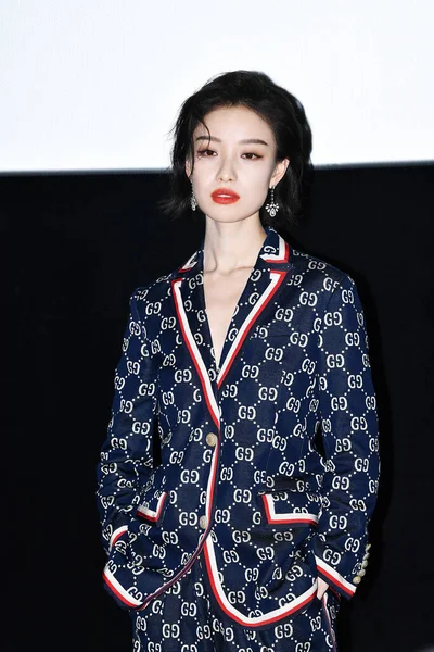 中国の女優ニーニは 2020年12月17日に中国 北京で開催される新作映画 衝撃波2 のプロモーションキャンペーンに参加します — ストック写真
