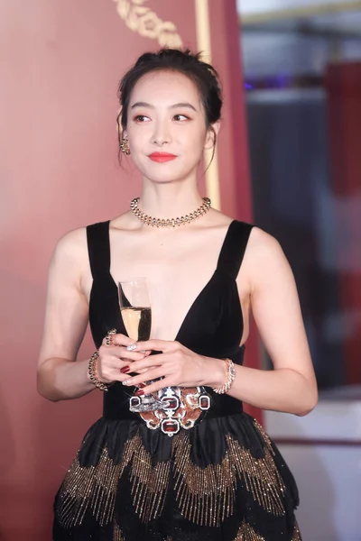 Kínai Énekes Táncos Színésznő Modell Televíziós Műsorvezető Író Song Qian — Stock Fotó