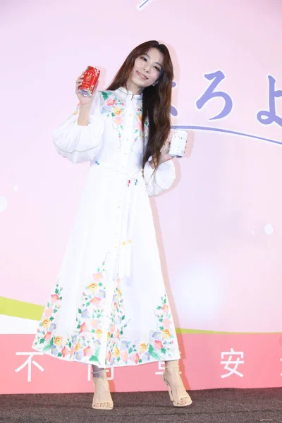 Taiwanese Singer Actress Hebe Tien Stands Promotional Event Taipei City — Stock Photo, Image