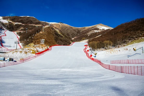 Fotos Zeigen Das Nationale Alpine Skizentrum Den Austragungsort Der Olympischen — Stockfoto