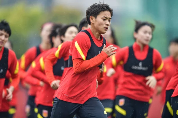 Pelatihan Sepak Bola Wanita Cina 2020 Playoff Turnamen Olimpiade Wanita — Stok Foto