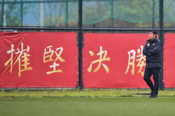 Chinesisches Frauenfußballtraining Playoff Für Das Olympische Frauenfußballturnier 2020 Tokio Suzhou — Stockfoto