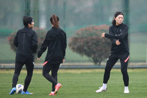 Южная Корея Женская Футбольная Подготовка 2020 Токийский Олимпийский Турнир Футболу — стоковое фото