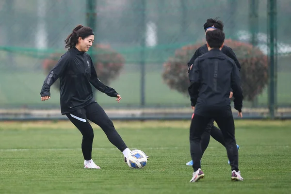 Jižní Korea Women Football Training 2020 Tokio Olympic Women Football — Stock fotografie