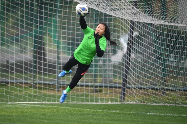 Korea Womens Football Training 2020 Tokyo Olympic Womens Football Tournament — 스톡 사진