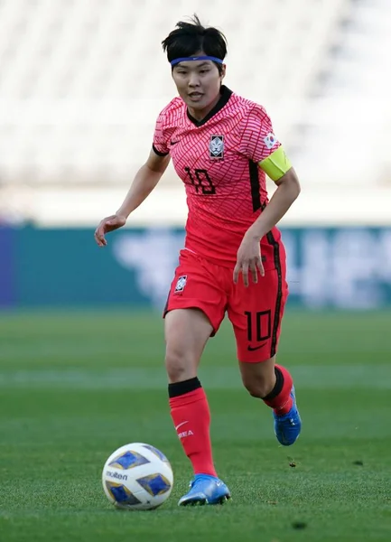 Korea Selatan China 2020 Pertandingan Sepak Bola Wanita Olimpiade Tokyo — Stok Foto