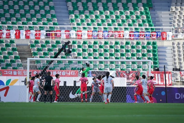 Південна Корея Проти Китаю 2020 Токіо Олімпійський Жіночий Футбольний Турнір — стокове фото