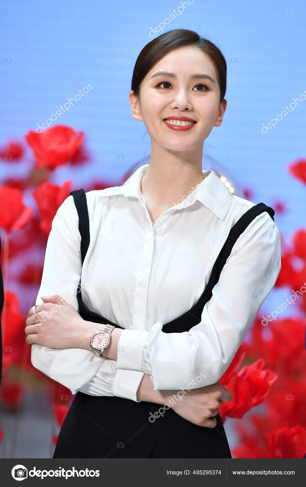 Chinese Actress Liu Shishi Also Known Cecilia Liu Attends Promotional Stock Editorial Photo