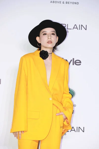 Chinese Singer Dany Lee Attends Annual Ceremony Instyle Shanghai China Stok Foto