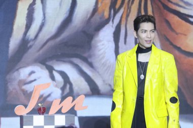Taiwanese singer and actor Jam Hsiao attends a concert tour press conference in Shanghai, China, 22 July 2021. clipart