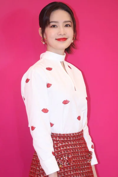 Aktris China Qin Singkatan Dari Acara Valentino Shanghai China Maret — Stok Foto
