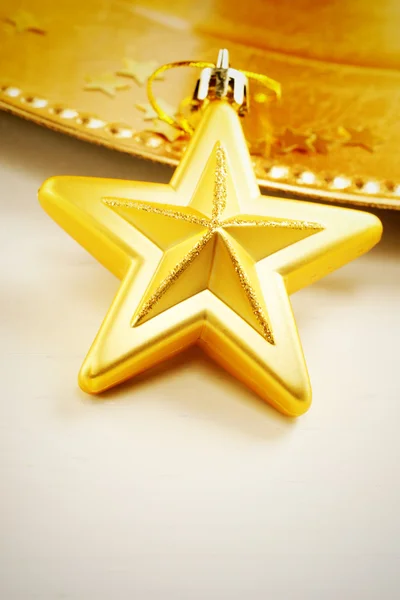 Gold Christmas star — Zdjęcie stockowe