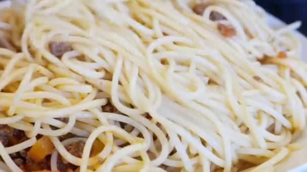 Sıcak spagetti bolognaise — Stok video