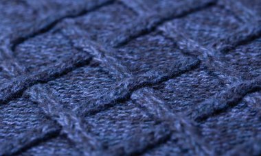 Koyu mavi melanj arka plan yakın plan. Farklı türde örgü ören resim