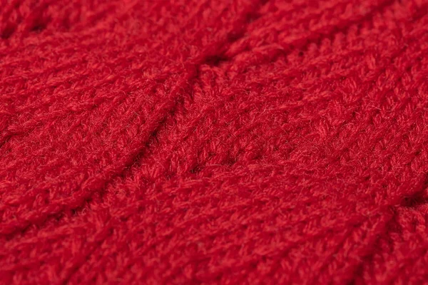Piros Kötött Texturált Háttér Hobbi Koncepció — Stock Fotó