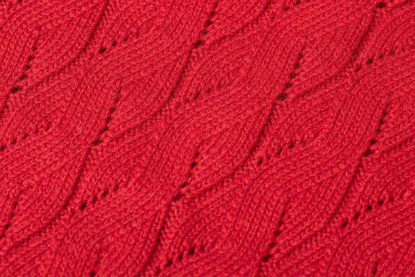 Κόκκινο Πλεκτό Φόντο Έννοια Χόμπι — Φωτογραφία Αρχείου