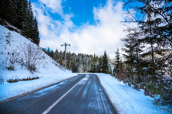 Camino Nieve —  Fotos de Stock