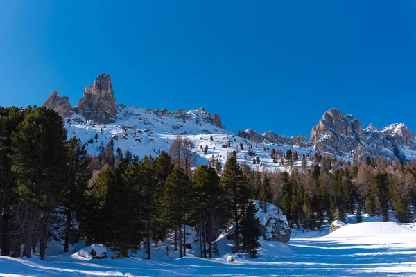 Kilátás Nyílik Dolomitok Hegyek Olaszországban — Stock Fotó