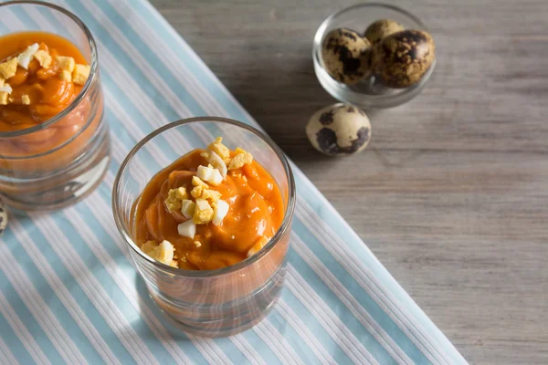 Gazpacho, sebze ve domates krem — Stok fotoğraf