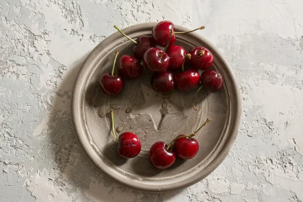 Delicious cherries, overhead — Stock Photo, Image