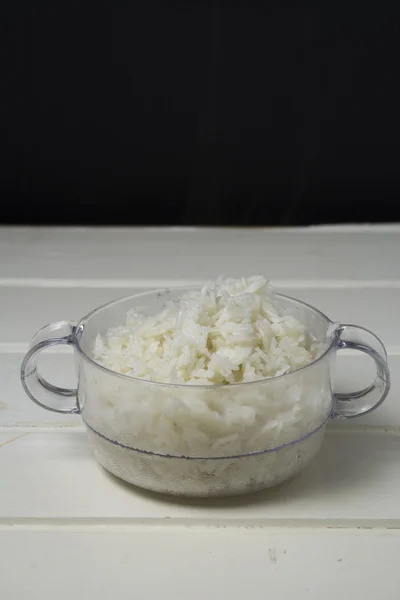 Миска з білого рису — стокове фото